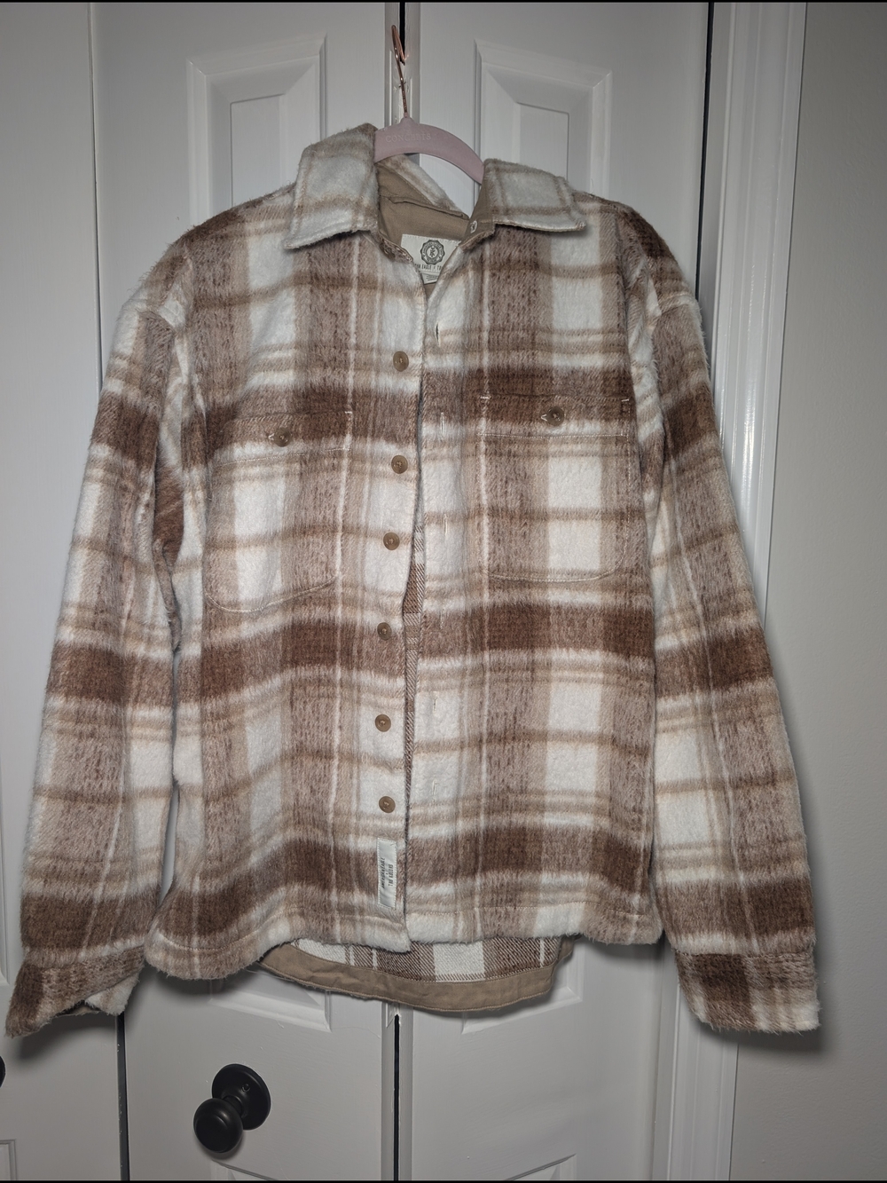 American Eagle Outfitters X TRU Colors Mens Medium Plaid Wool Shacket